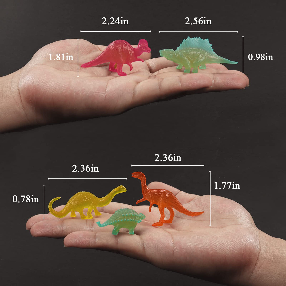 OuMuaMua 78pcs Glow in the Dark Dinosaur Toys Set – Realistic Dino Figures for Parties