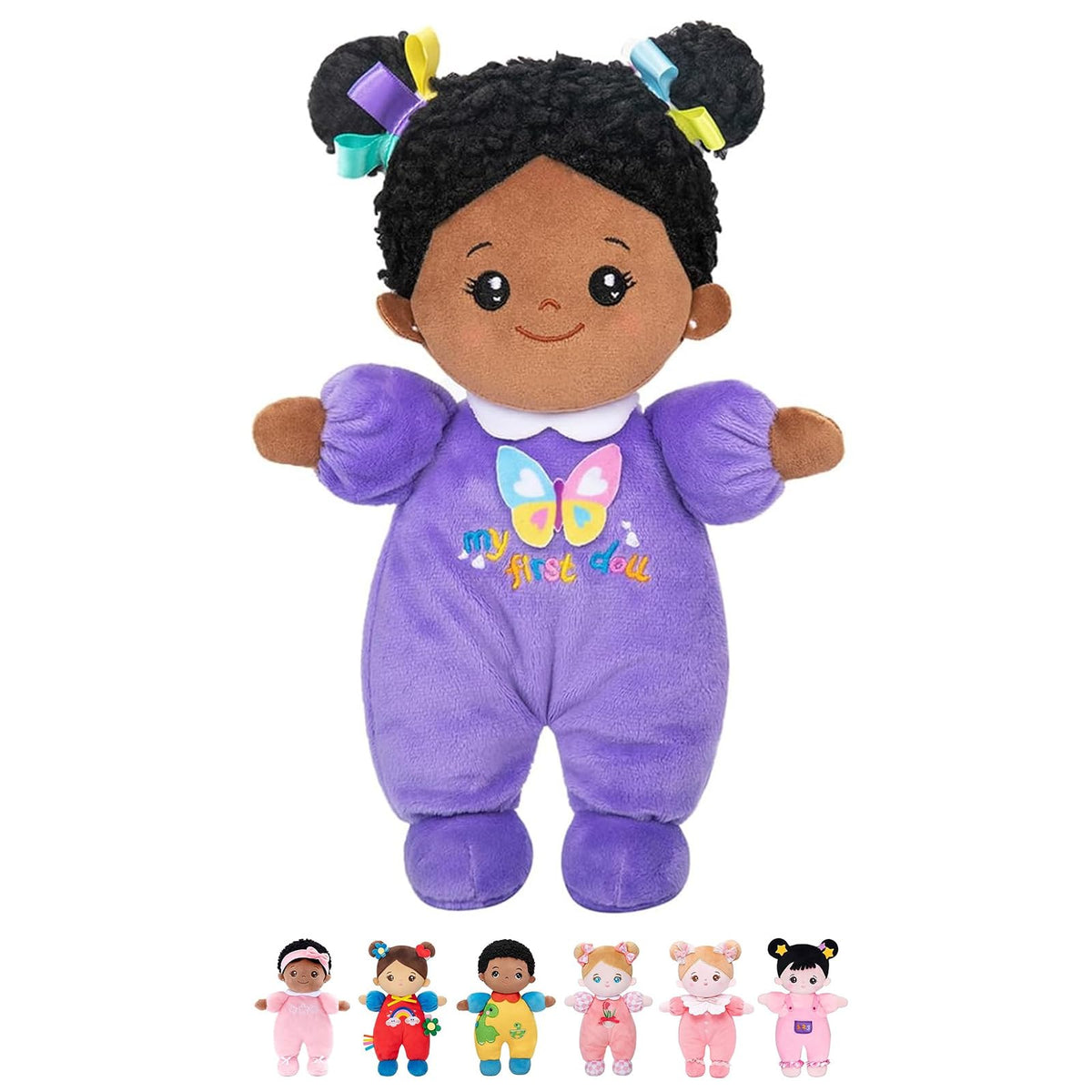 OUOZZZ 10-Inch Black Baby Doll – Safe, Soft Toddler Gift for 1-Year-Olds