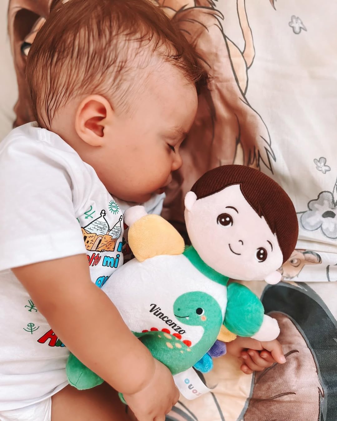 OUOZZZ 10-Inch Soft Baby Boy Doll Set | Plush Pretend Play Toy for 2-Year-Olds