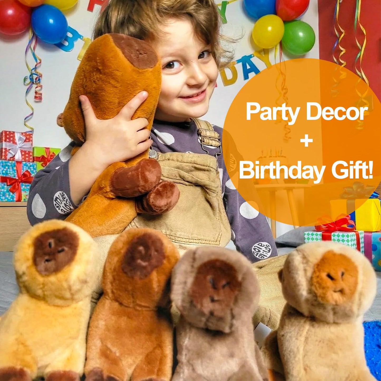 OUOZZZ Capybara Plush Toy – 5-in-1 Mommy with 4 Removable Babies