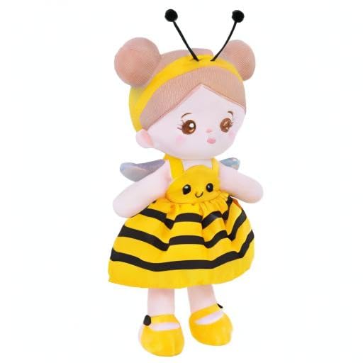 OUOZZZ 12.6-inch Soft Baby Doll — Yellow Bee Dress, Gift for 1+ Year Old Girls