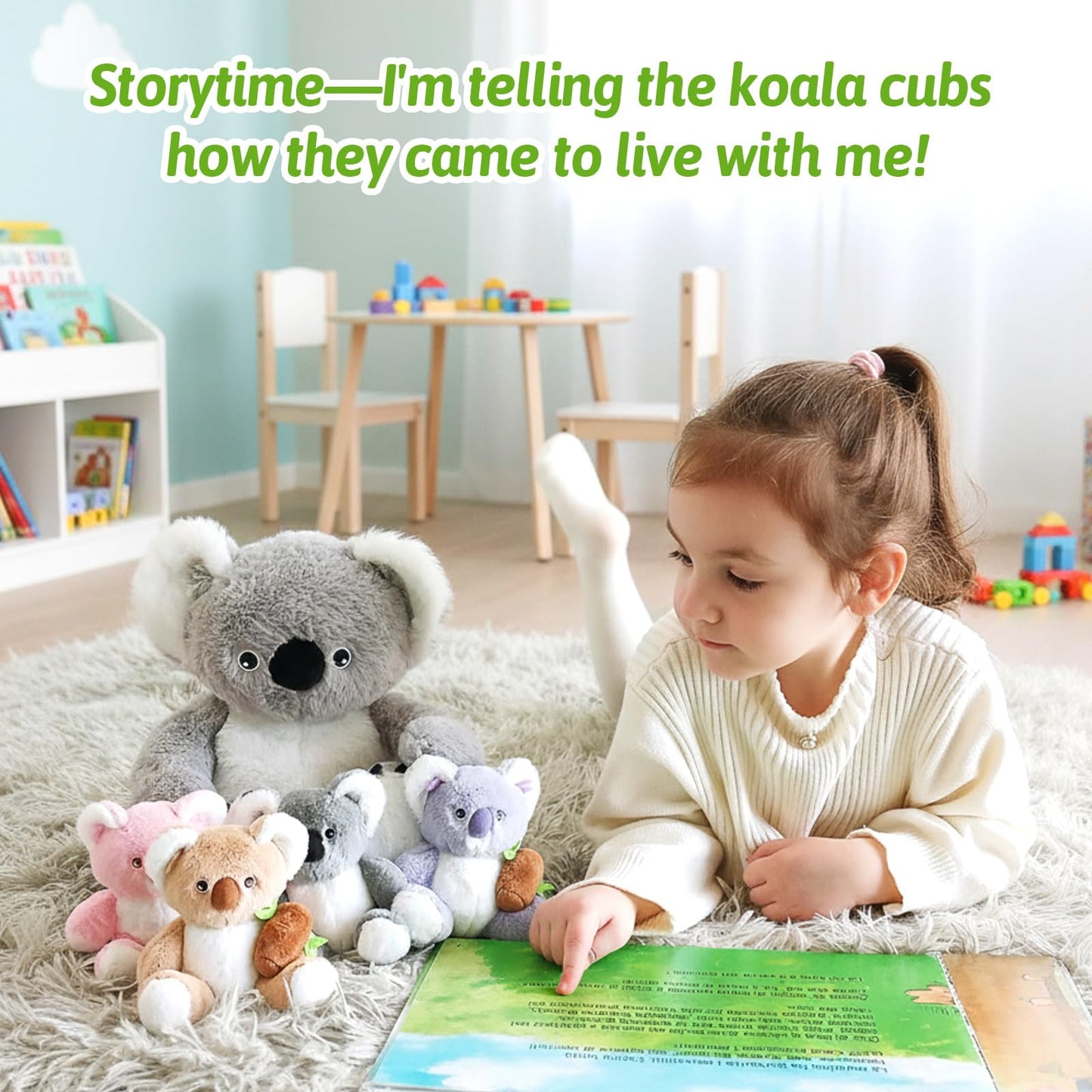 OUOZZZ Koala Stuffed Animal with 4 Babies Inside - 12-Inch Plush Gift for Kids