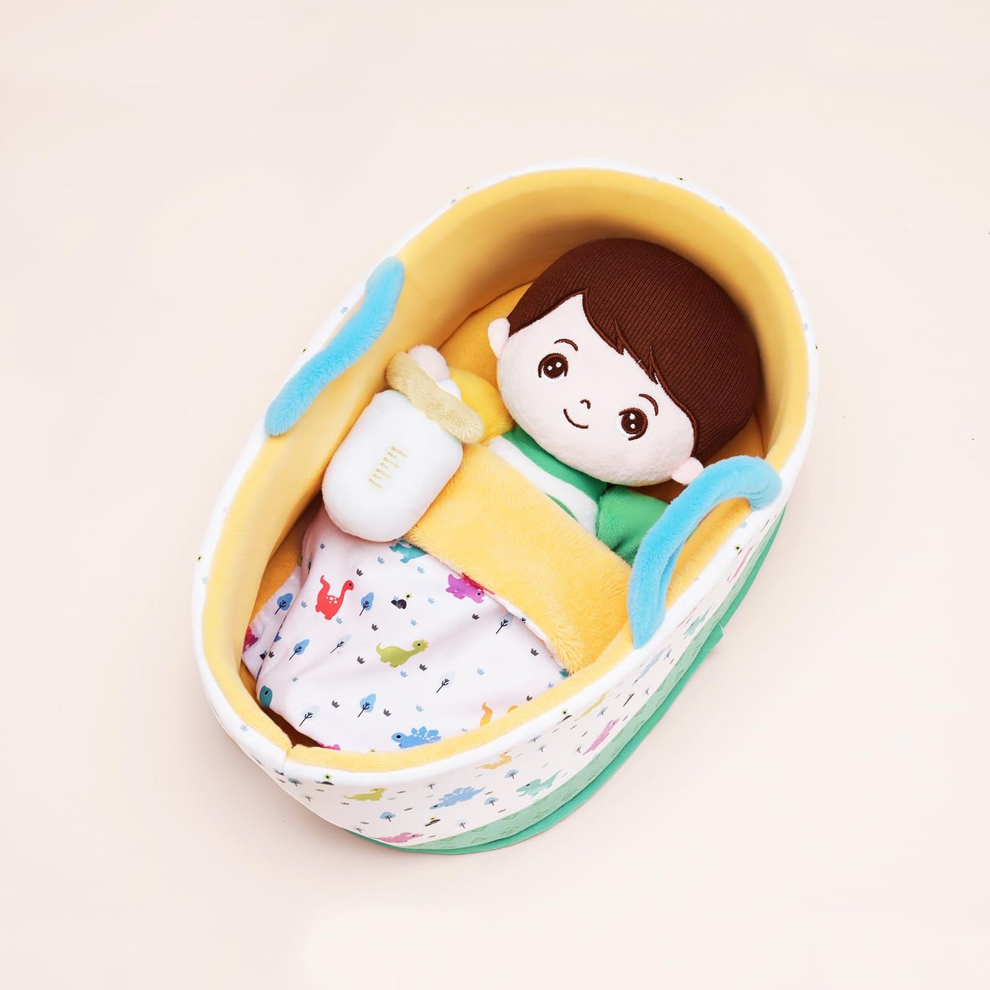 OUOZZZ 10-Inch Soft Baby Boy Doll Set | Plush Pretend Play Toy for 2-Year-Olds