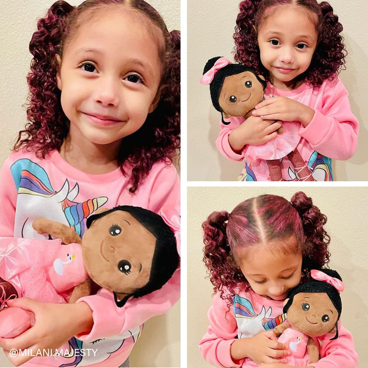 OUOZZZ 13-Inch Soft Baby Doll for Girls & Boys - African American Rag Doll & Cuddle Buddy