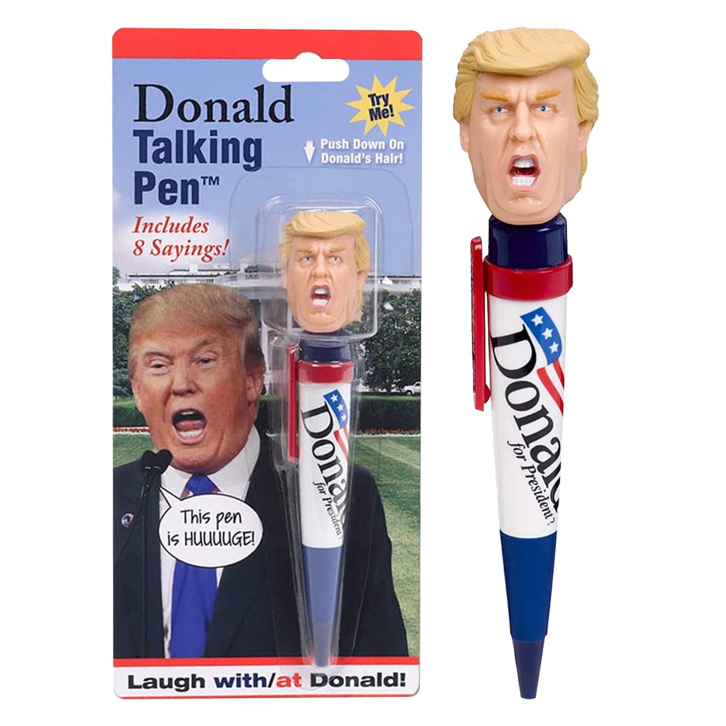 Our Friendly Forest Donald Trump Talking Pen — 8 Real Voice Quotes | Funny Gag Gift