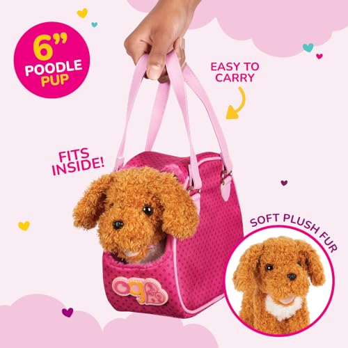 Our Generation Hop in Dog Carrier – Plush Poodle Doll Travel Kit