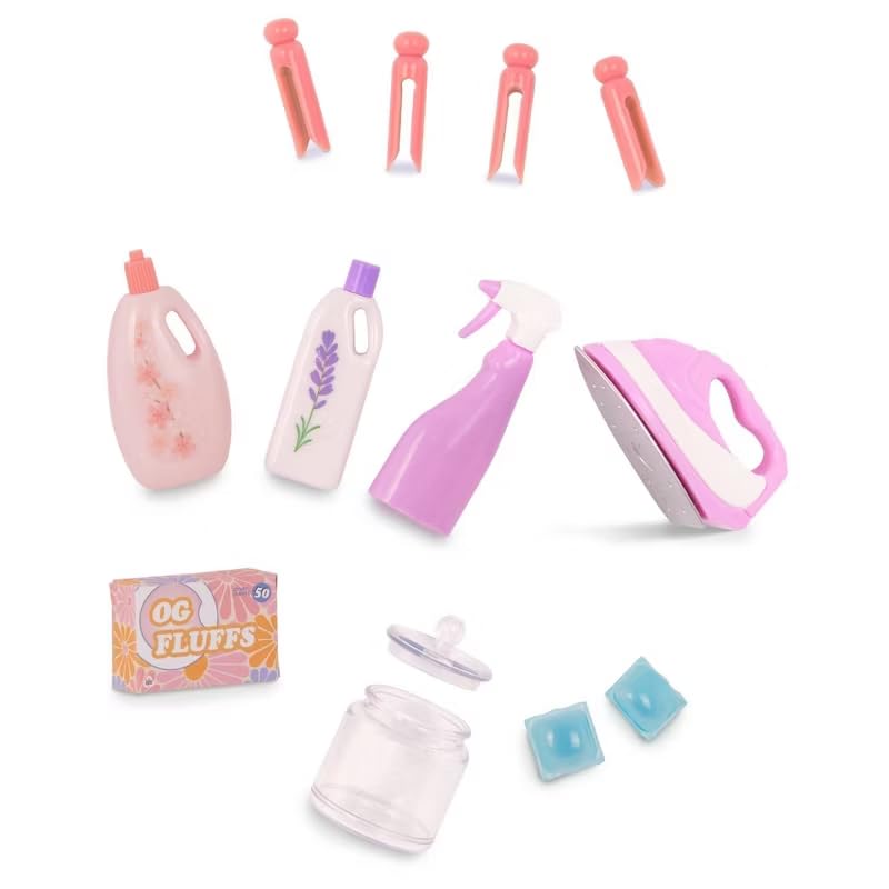 Our Generation 18-inch Doll Laundry Set – Washer, Hamper, Drying Rack & Ironing Board