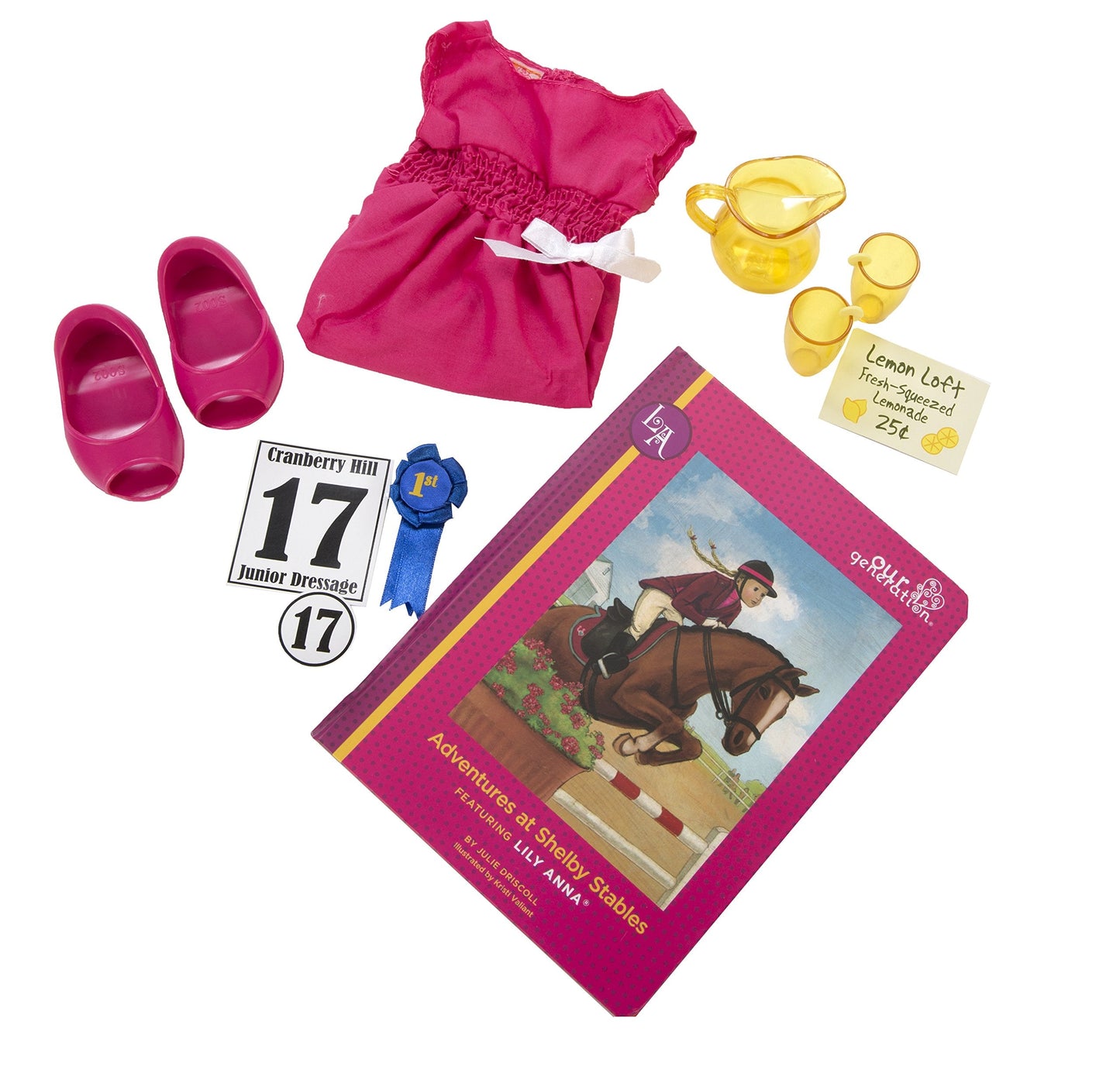 Our Generation Lily Anna 18-Inch Deluxe Posable Doll – Equestrian Kit with Book & Accessories | Ages 3+