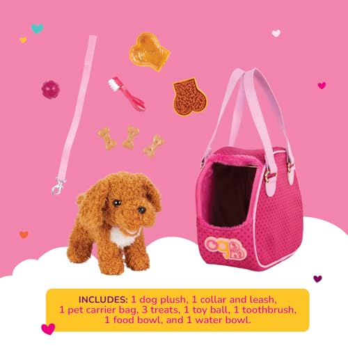 Our Generation Hop in Dog Carrier – Plush Poodle Doll Travel Kit
