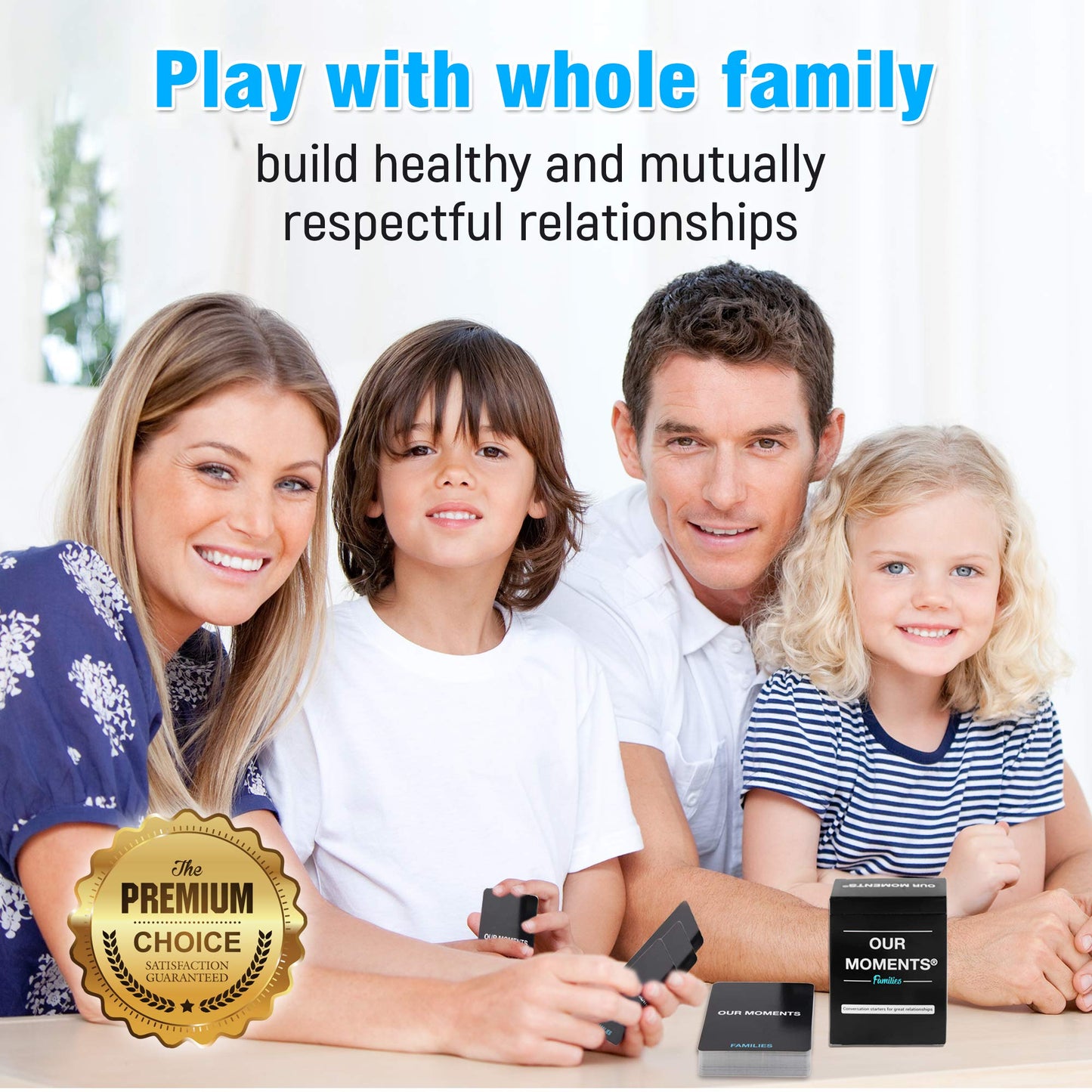 OUR MOMENTS Families: 100 Conversation Starter Cards for Families and Kids – Car Travel & Family Bonding