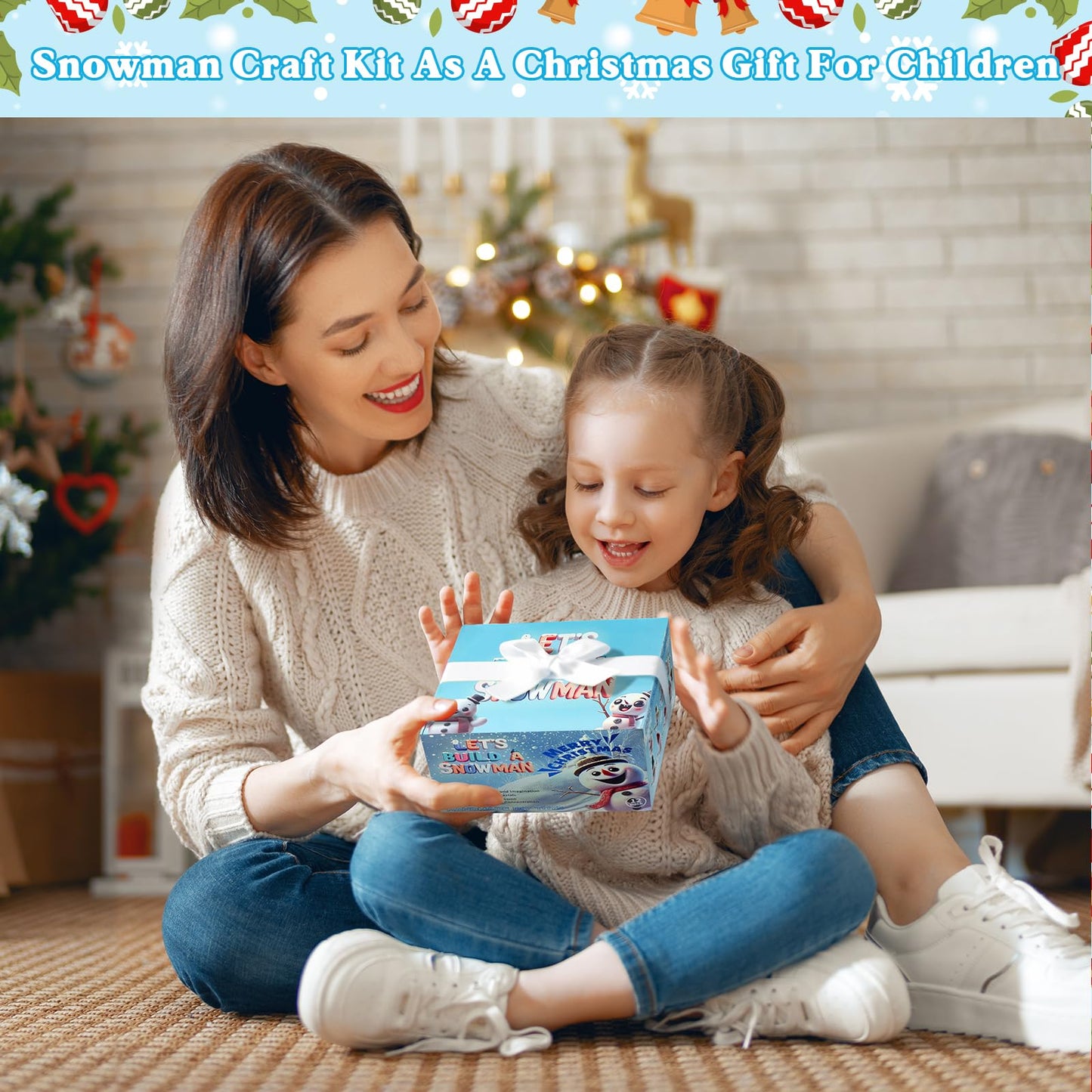 Outivity 12 Pack Build a Snowman Kit – Winter DIY Crafts for Kids