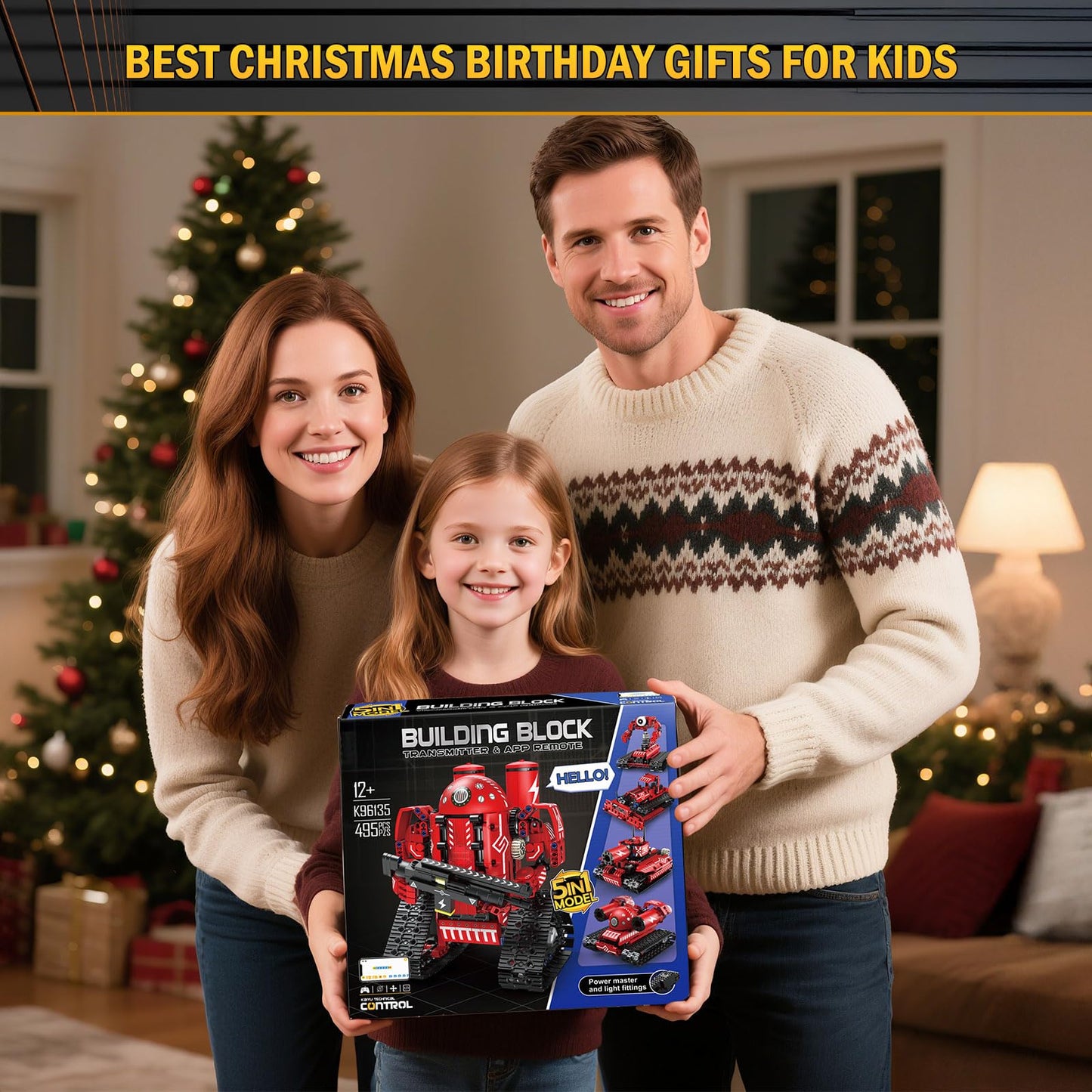 OUTOGO STEM Robot Kit 5-in-1 for Ages 8-16 | 495 Pieces, Remote Control & Coding