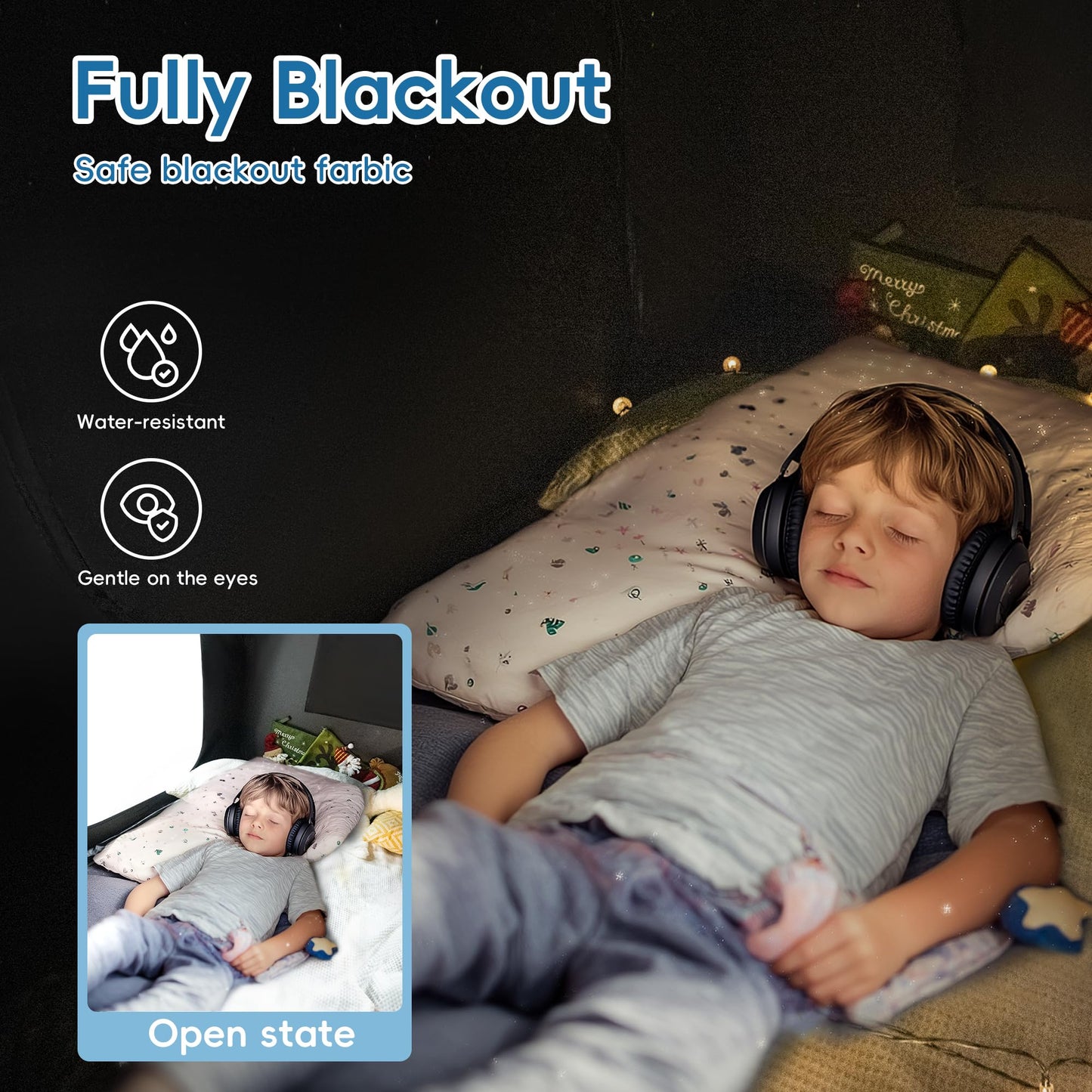 OUTREE Sensory Tent 47x47 in – Starry Night Print for Kids with Autism