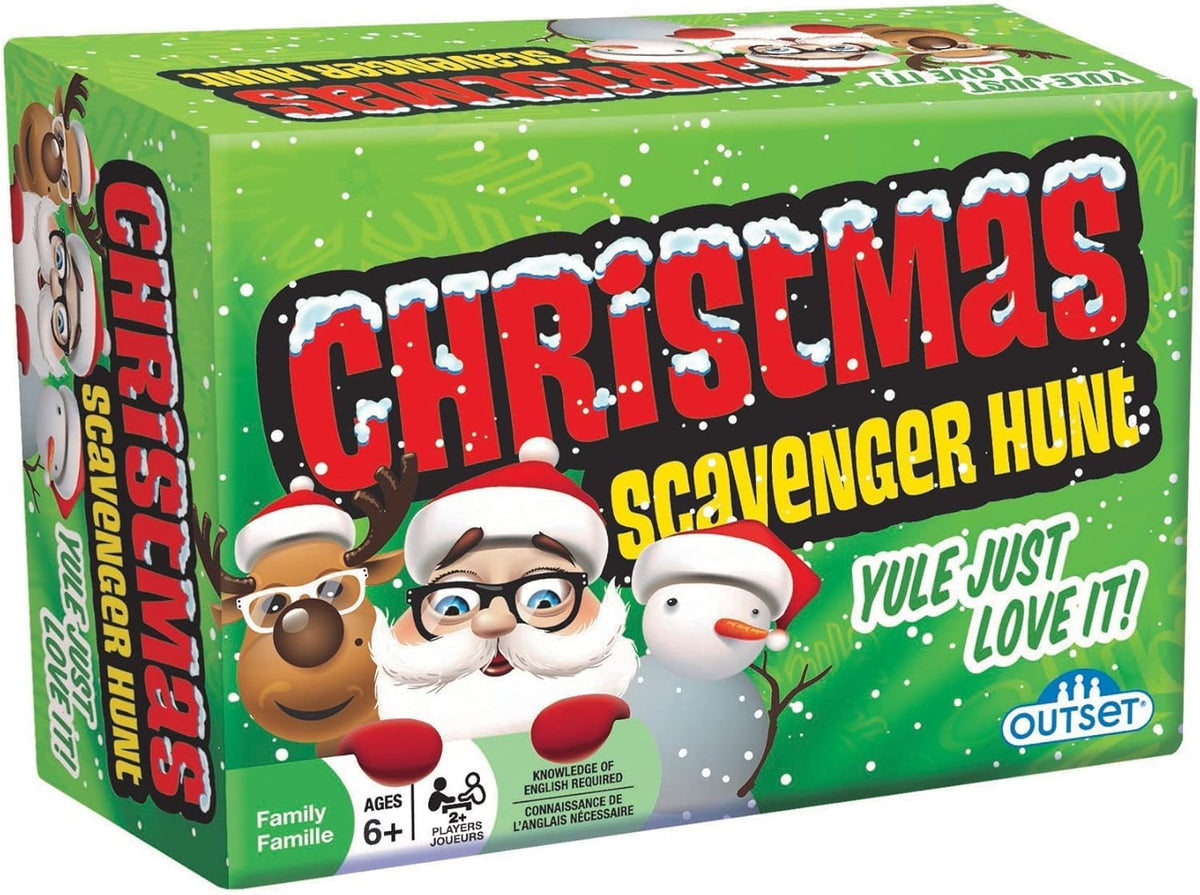 Outset Media Christmas Scavenger Hunt Game – 220 Cards, Indoor & Outdoor Decks, Ages 6+