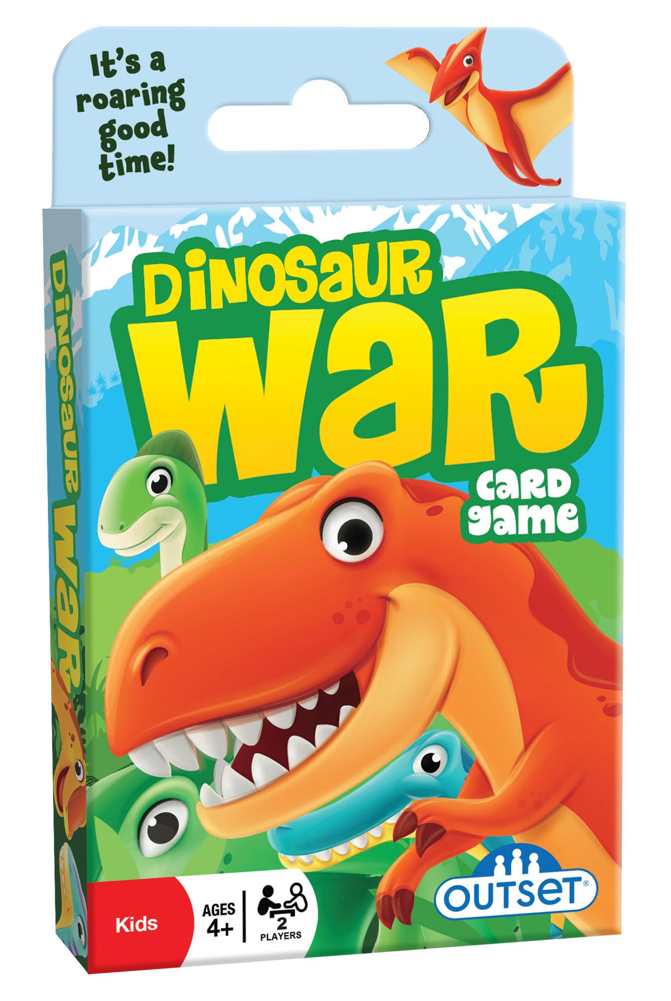 Outset Media Dinosaur War Card Game – Jurassic Battle for 2 Players (Ages 4+)