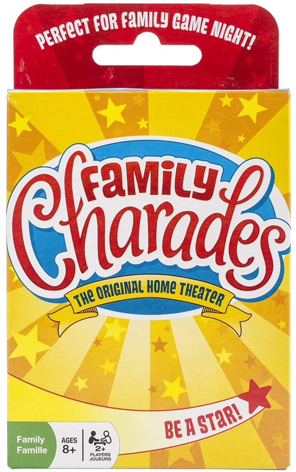 Outset Media Family Charades Card Game – Travel Friendly, 355 Charades on 71 Cards, Ages 8+