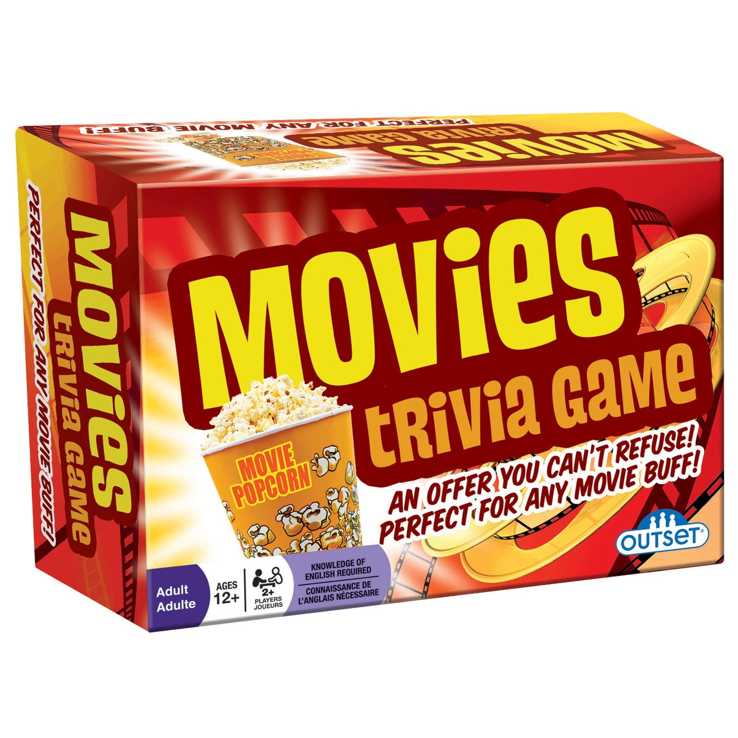 Outset Media Movies Trivia Game – Fun Party & Travel Family Quiz (2+ Players, 12+)