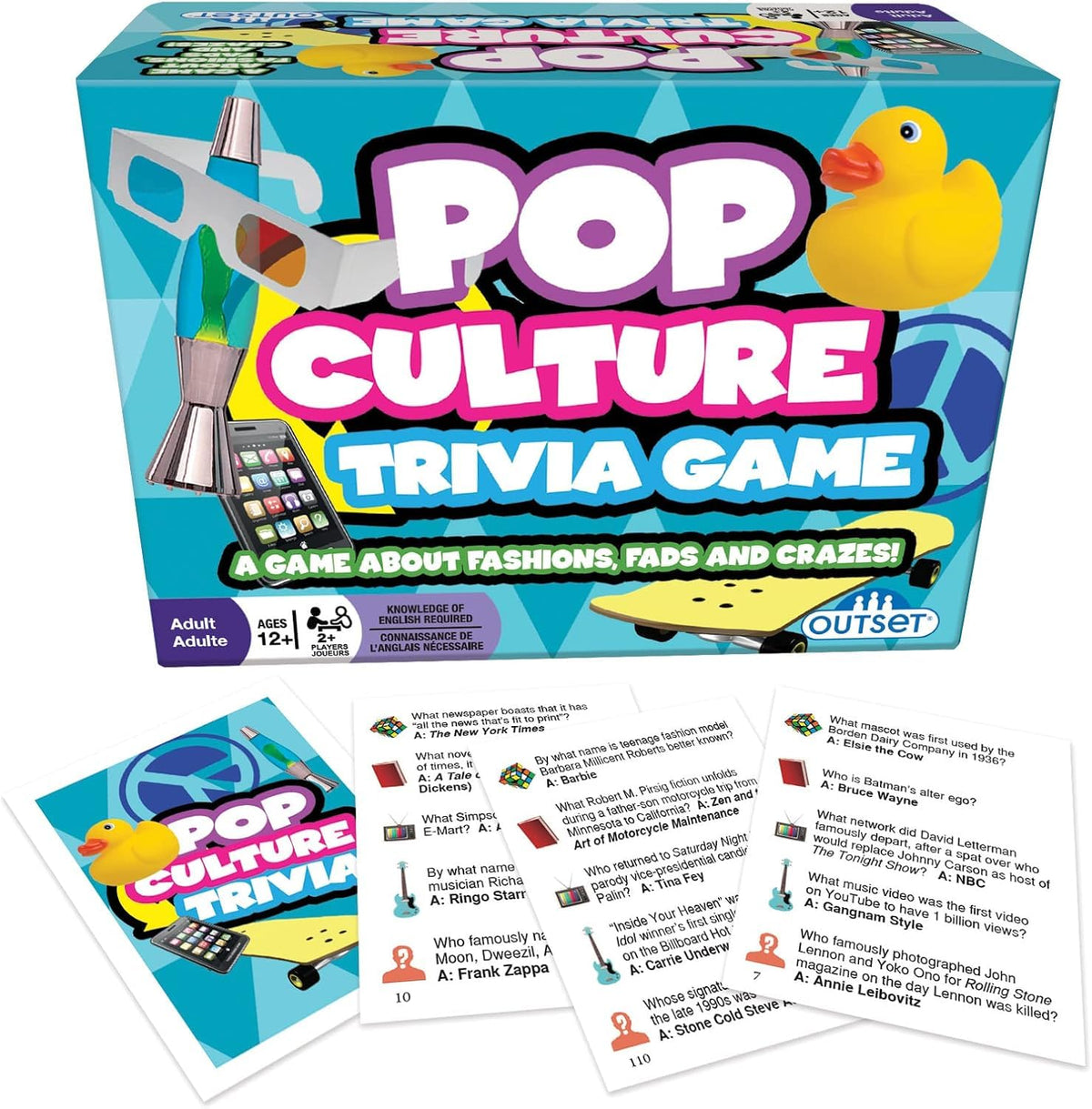 Outset Media Pop Culture Trivia Game – 1200 Questions for 2+ Players