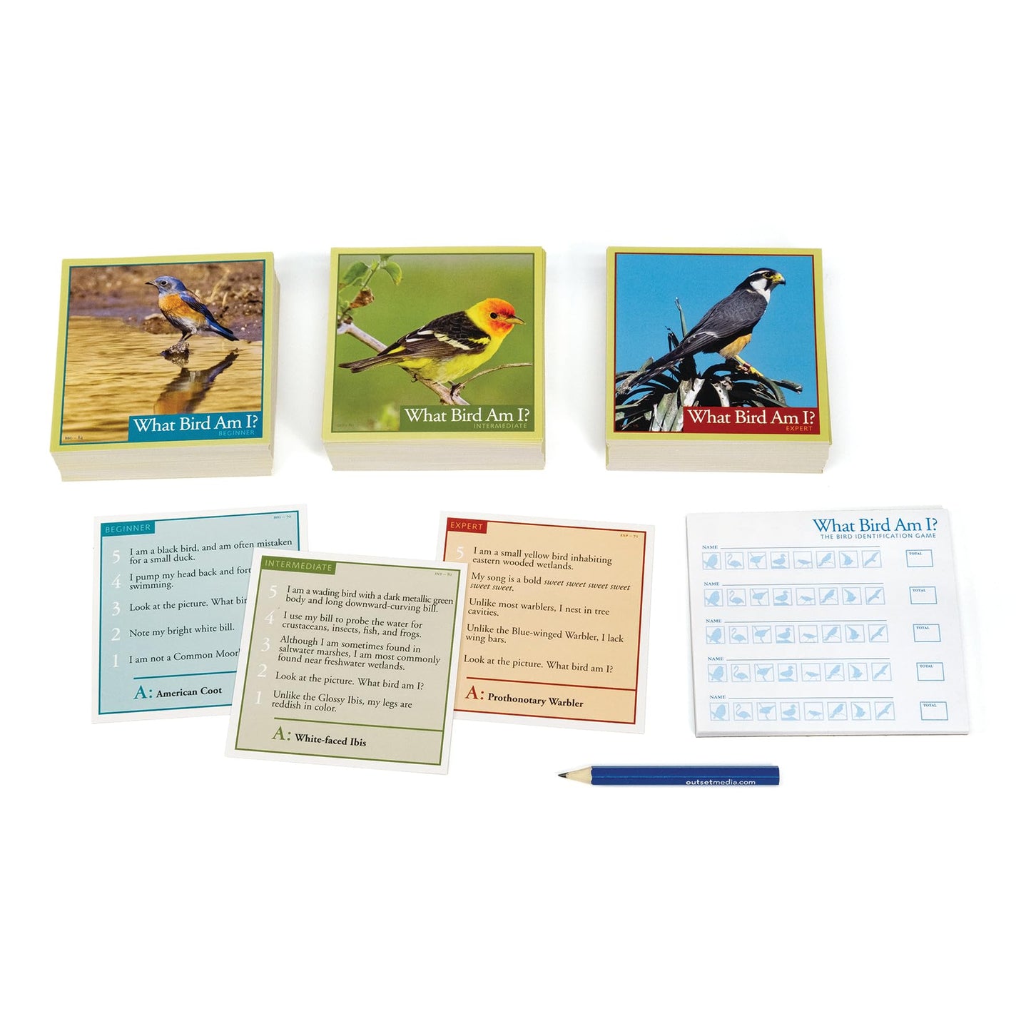 Outset Media What Bird Am I? – Bird Identification Game with 300 Cards (Ages 14+)