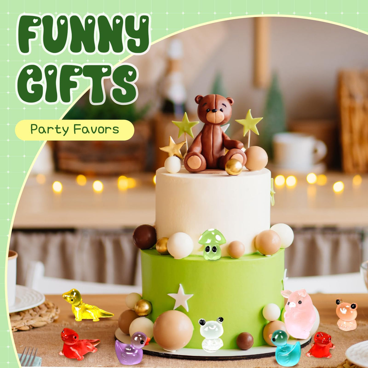 Outus 154-Pcs Luminous Mini Resin Animals Glow in the Dark Ducks & More for Mini Garden, Crafts, and Home Decor (Classic)