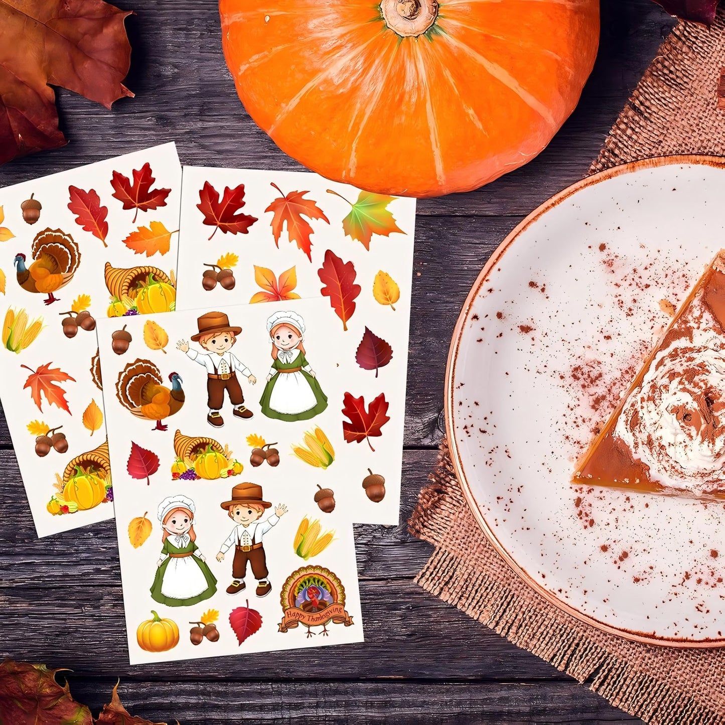 Outus 540 Leaves Tree Stickers – Maple Leaves for Autumn Decor in Classrooms, Parties, and More (12 x 18 cm)