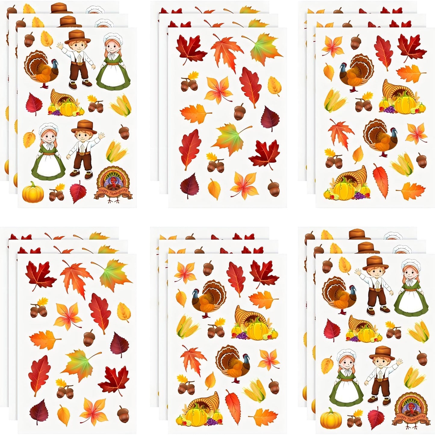 Outus 540 Leaves Tree Stickers – Maple Leaves for Autumn Decor in Classrooms, Parties, and More (12 x 18 cm)