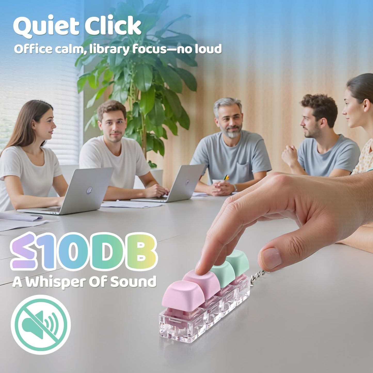 OUTXE 3-Pack Keyboard Fidget Toy – Clicky, Creamy & Silent Relief for Focus