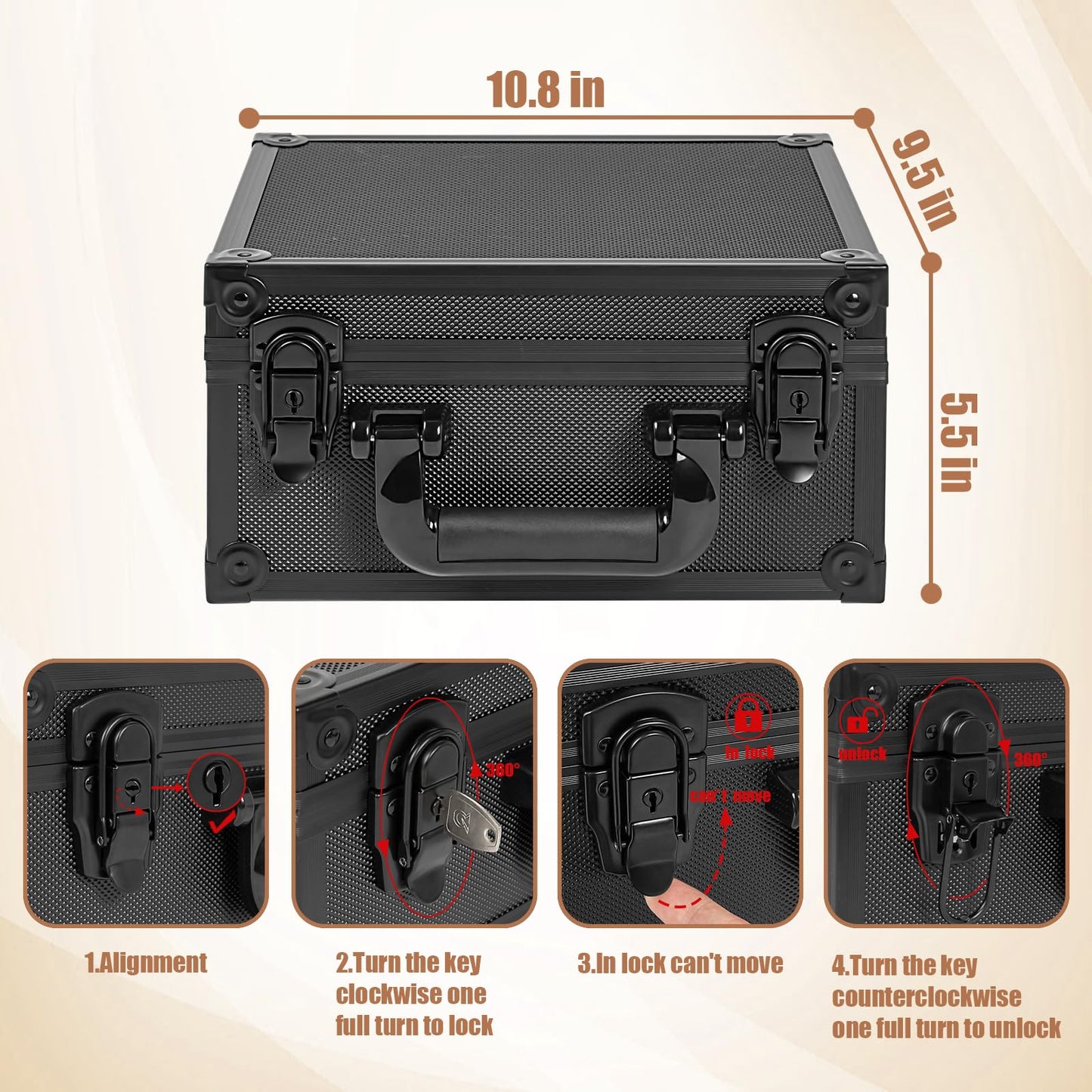 OUUTMEE Toploader Storage Box: 3x4 Cards, 5 Partitions, 350+ Capacity, Magnetic Holders