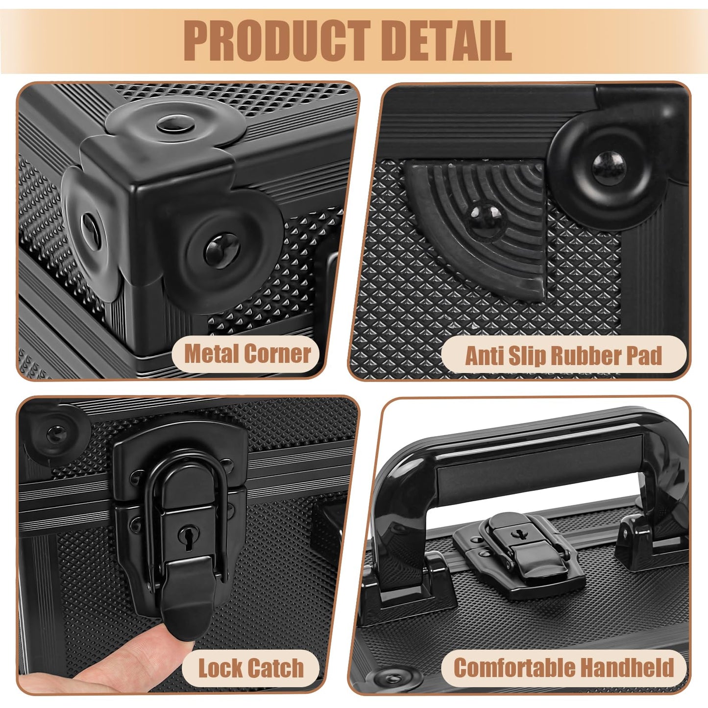 OUUTMEE Toploader Storage Box – 3x4 35pt Cards, 4 Compartments, 150+ Toploaders, Magnetic Card Holders