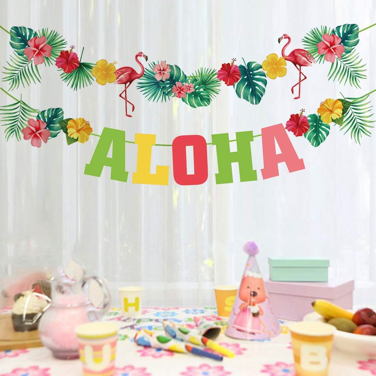 OUYANS Hawaiian Aloha Party Decorations – Luau & Tropical Birthday Supplies