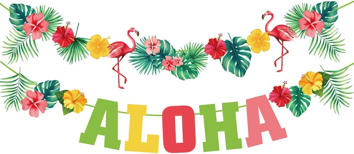 OUYANS Hawaiian Aloha Party Decorations – Luau & Tropical Birthday Supplies