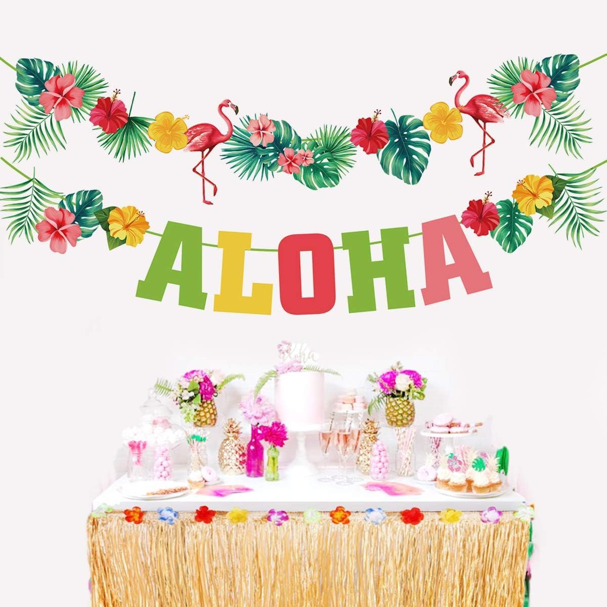 OUYANS Hawaiian Aloha Party Decorations – Luau & Tropical Birthday Supplies