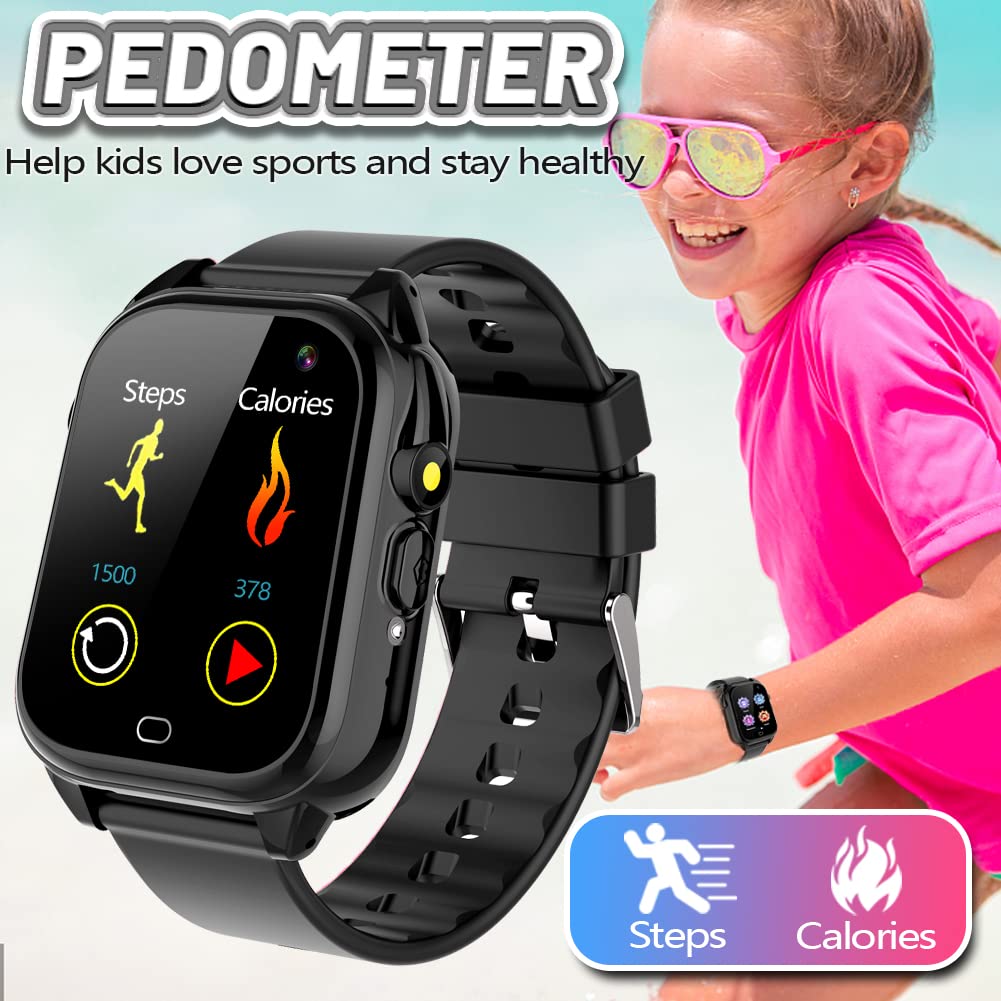 OVV Kids Waterproof Smart Watch for Ages 3-12 | 1.44" HD Touch Screen, 26 Games, Camera & Pedometer