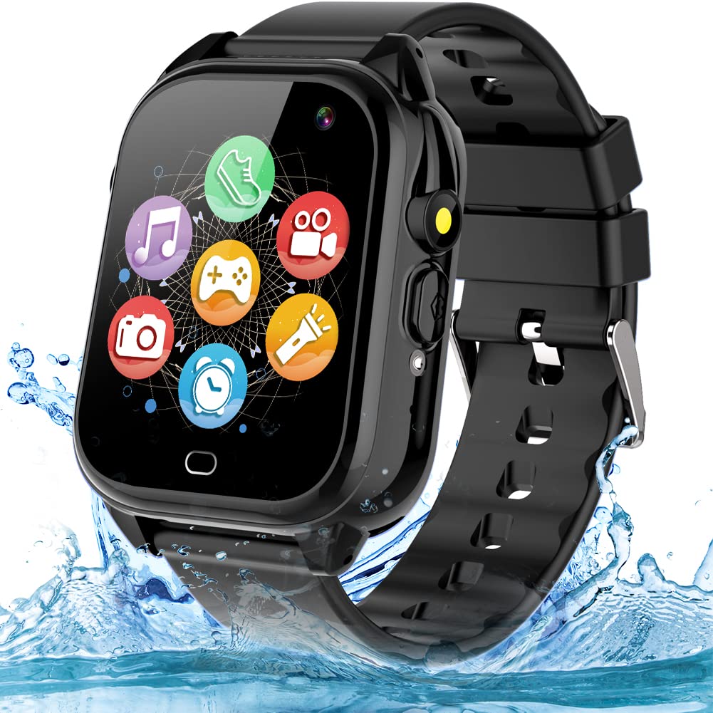 OVV Kids Waterproof Smart Watch for Ages 3-12 | 1.44" HD Touch Screen, 26 Games, Camera & Pedometer