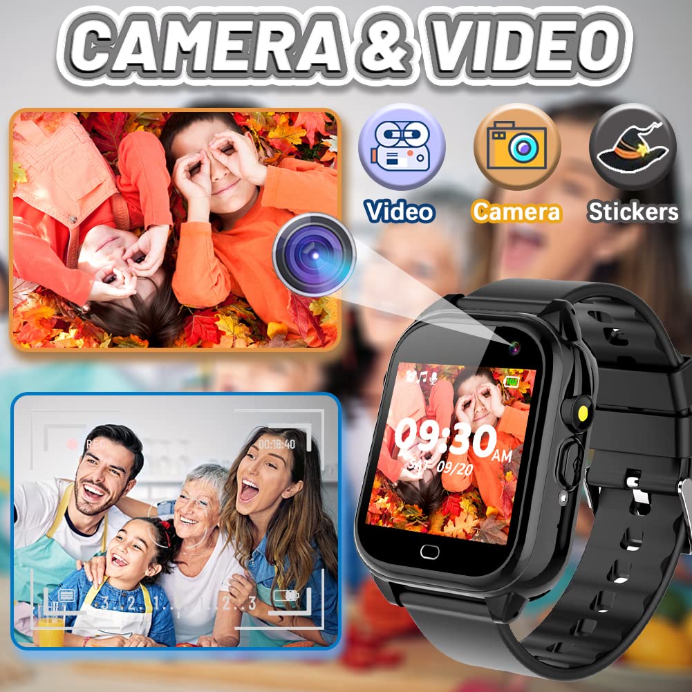 OVV Kids Waterproof Smart Watch for Ages 3-12 | 1.44" HD Touch Screen, 26 Games, Camera & Pedometer