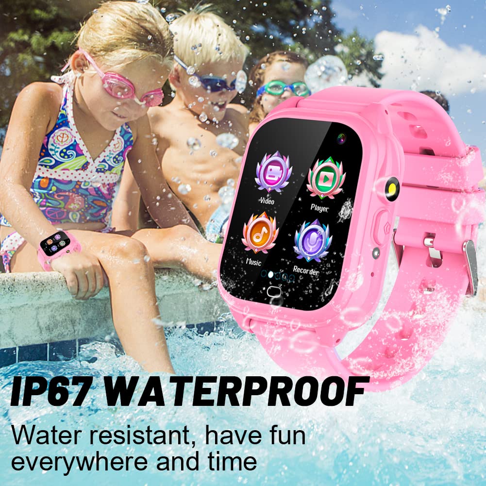 OVV Kids Smart Watch – Waterproof IP67, 26 Games, 1.44'' Touch Screen, Camera & MP3 Player
