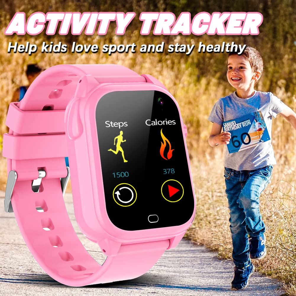 OVV Kids Smart Watch – Waterproof IP67, 26 Games, 1.44'' Touch Screen, Camera & MP3 Player