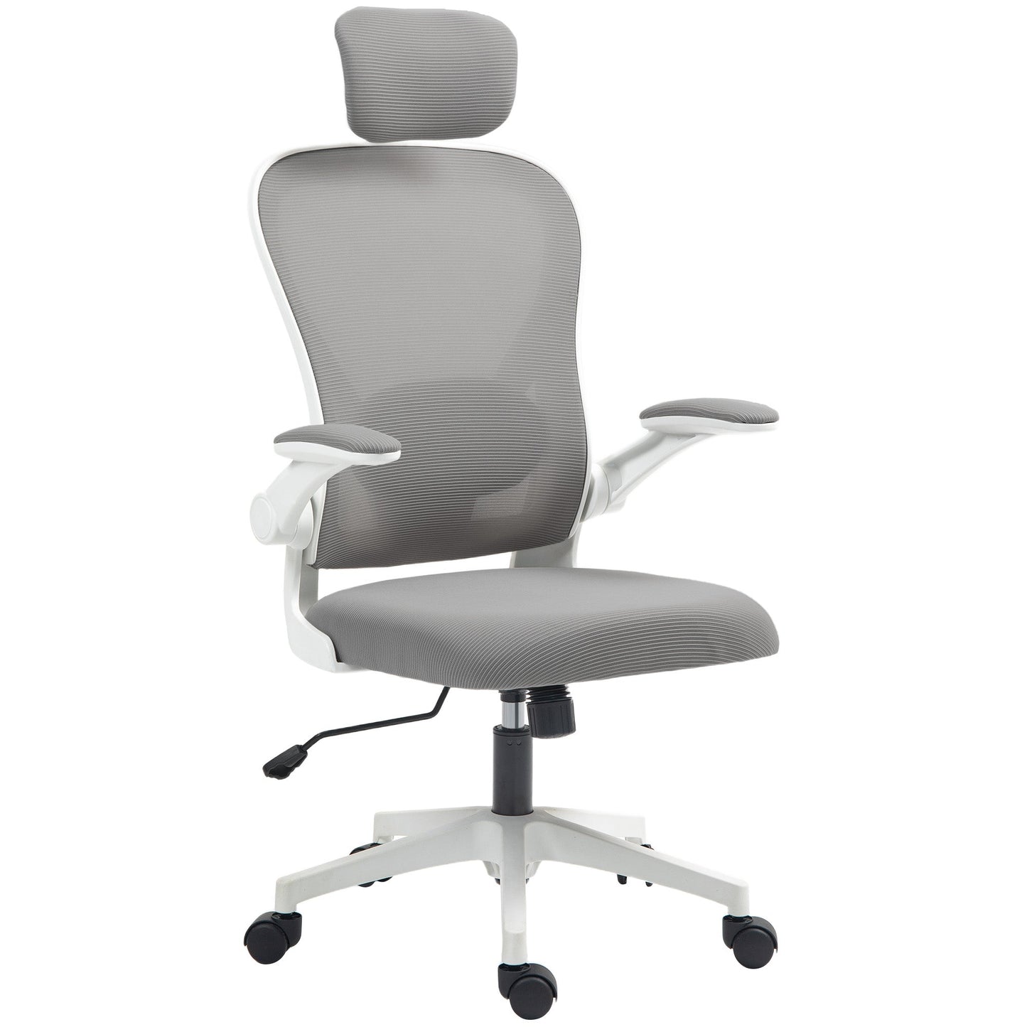 HOMCOM Executive Mesh Office Chair with Headrest, Lumbar Support