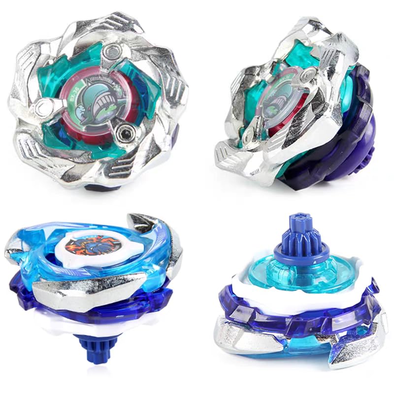 Owenkelng Battling Burst Gyro Top Toy Set – 12 Burst Tops with 3 Two-Way Launchers, Portable Battle Box