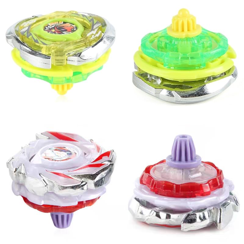Owenkelng Battling Burst Gyro Top Toy Set – 12 Burst Tops with 3 Two-Way Launchers, Portable Battle Box