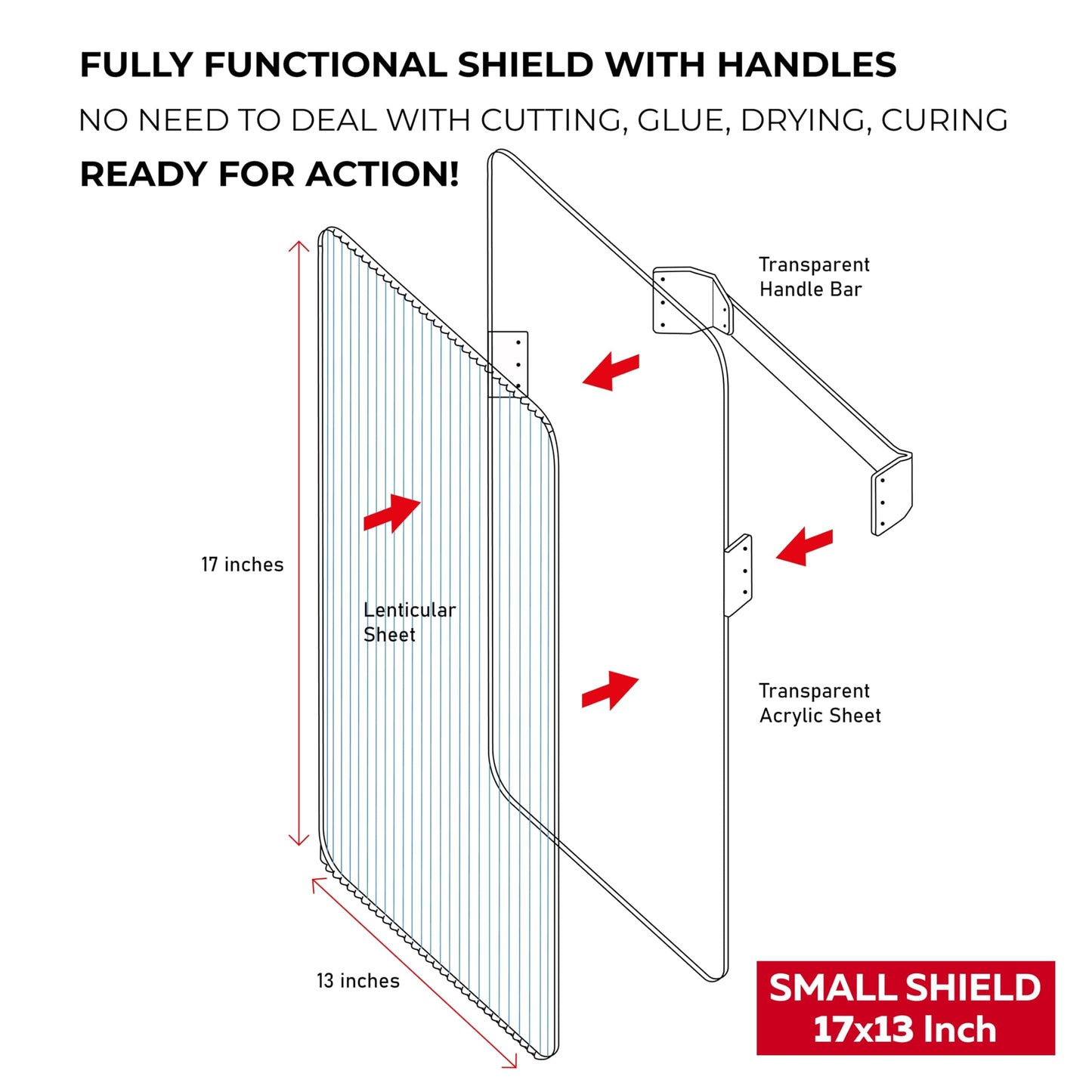 OWLHAUS Invisibility Shield 17x13 — Lenticular Lens, Transparent Handle, Easy Assembly