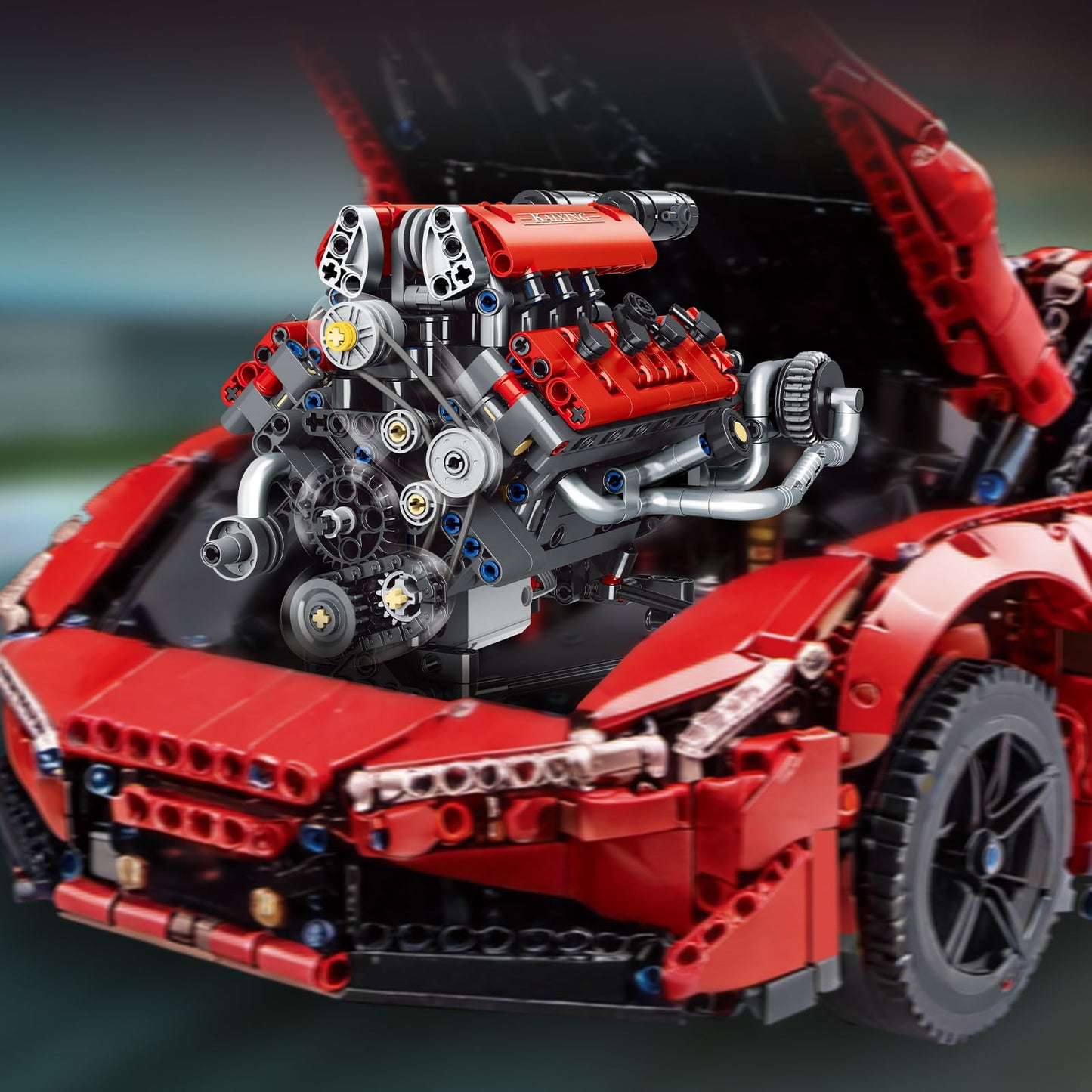 OWNONE 1 V8 Engine Model Kit – Visible 8-Cylinder Engine with LED & App Control (660 PCS)