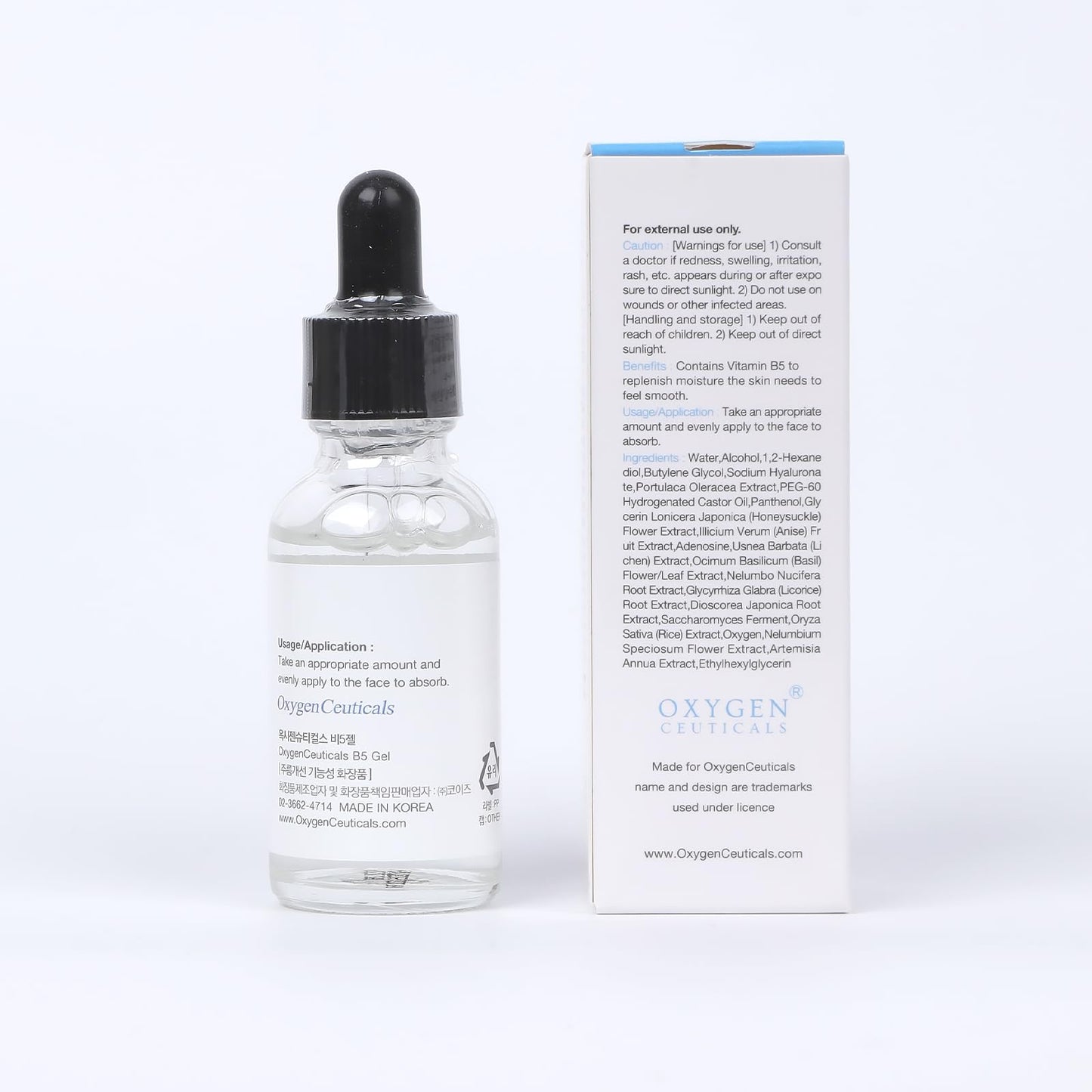 OxygenCeuticals B5 Gel – Hydrating Serum with Panthenol, Hyaluronic Acid & Adenosine