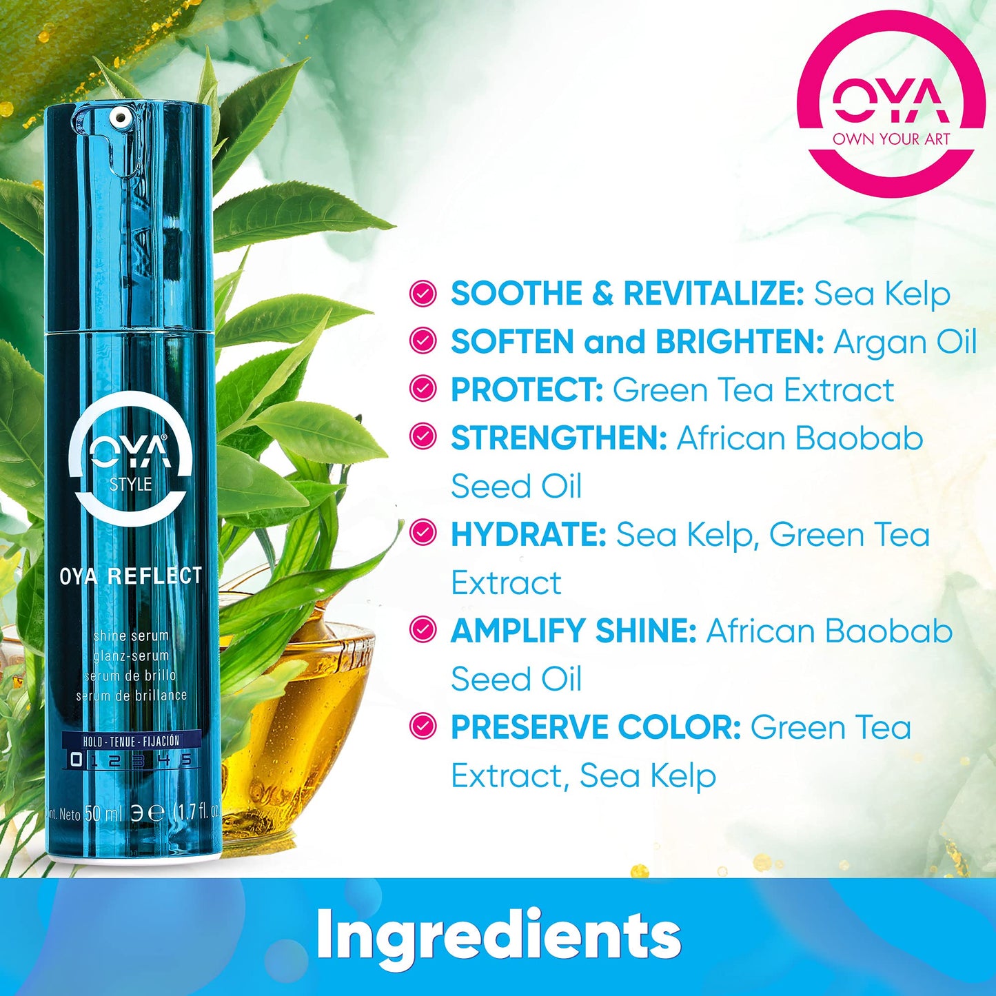 OYA REFLECT Hair Shine Serum – Anti-Frizz & Lightweight Smoothing | 50ml