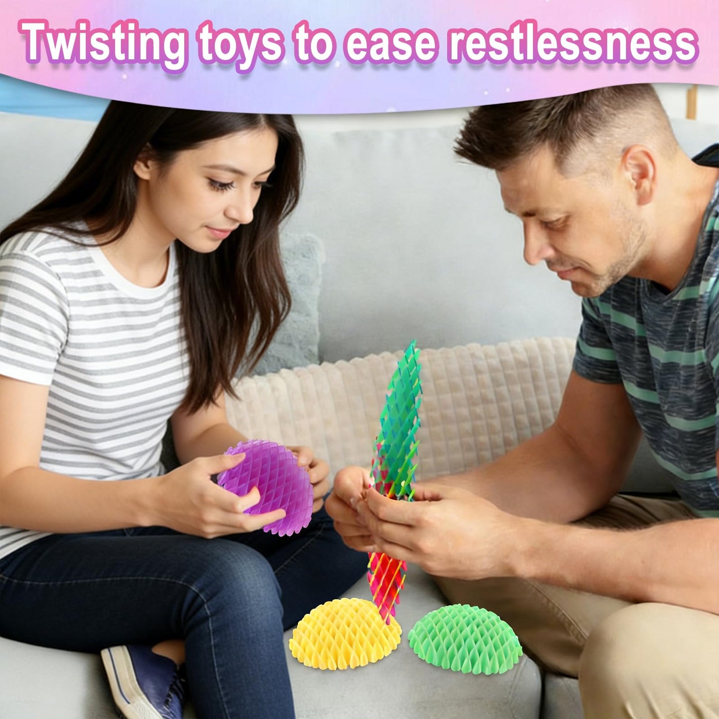 oyeftp Big Fidget Toy – Sensory Stress Relief for Teens & Adults (Purple)