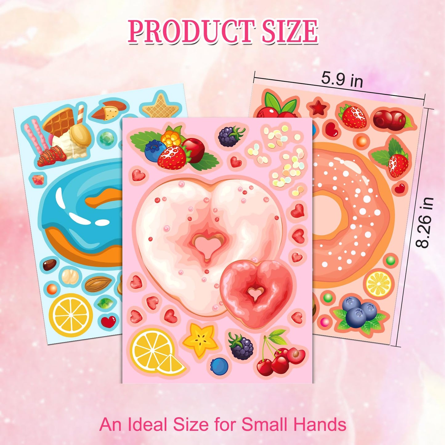 Ozepao 27 Donut Sticker Sheets for Kids – Face Designs for Party & Craft