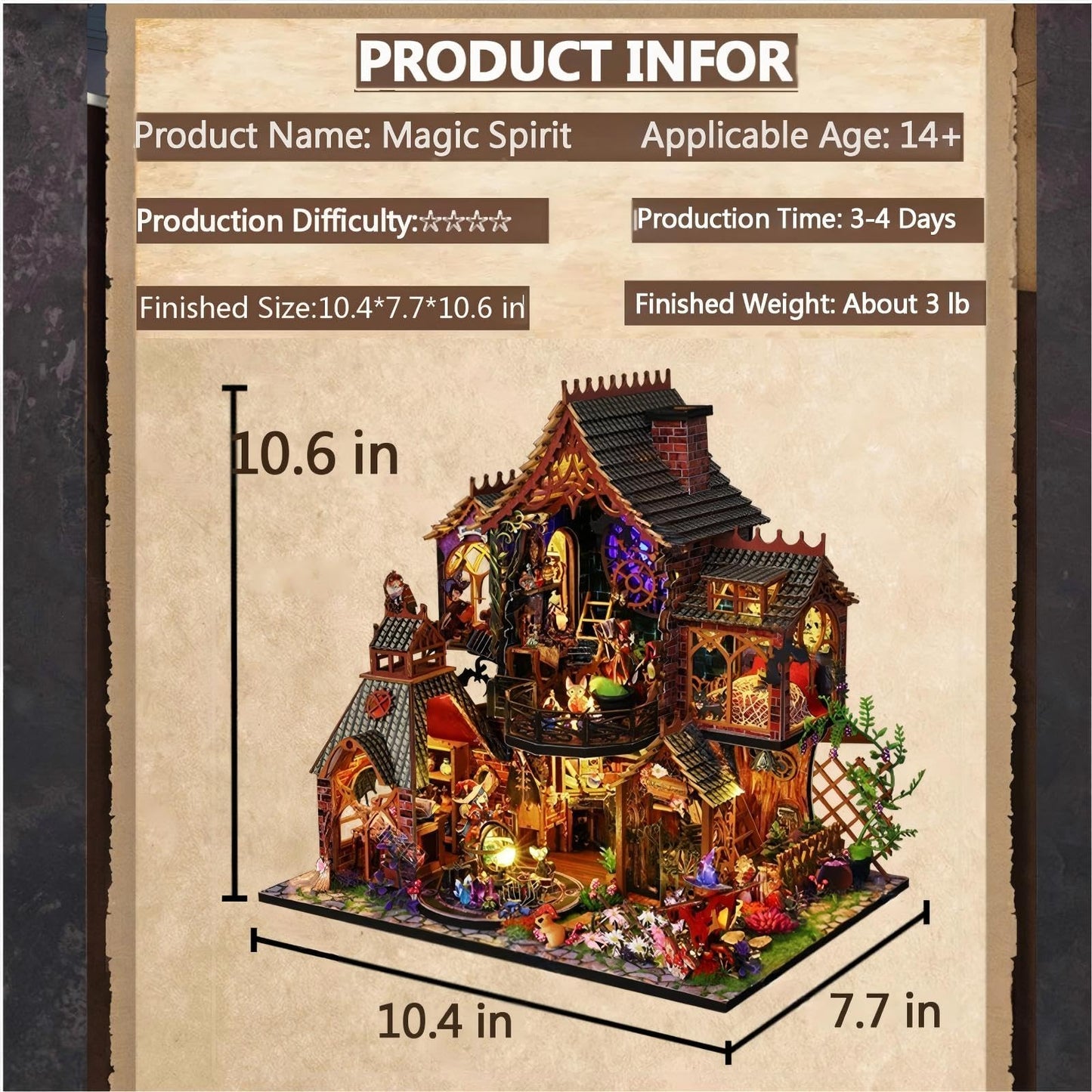 OZJAY Miniature House Kit – DIY Dollhouse with Furniture for Adults & Teens