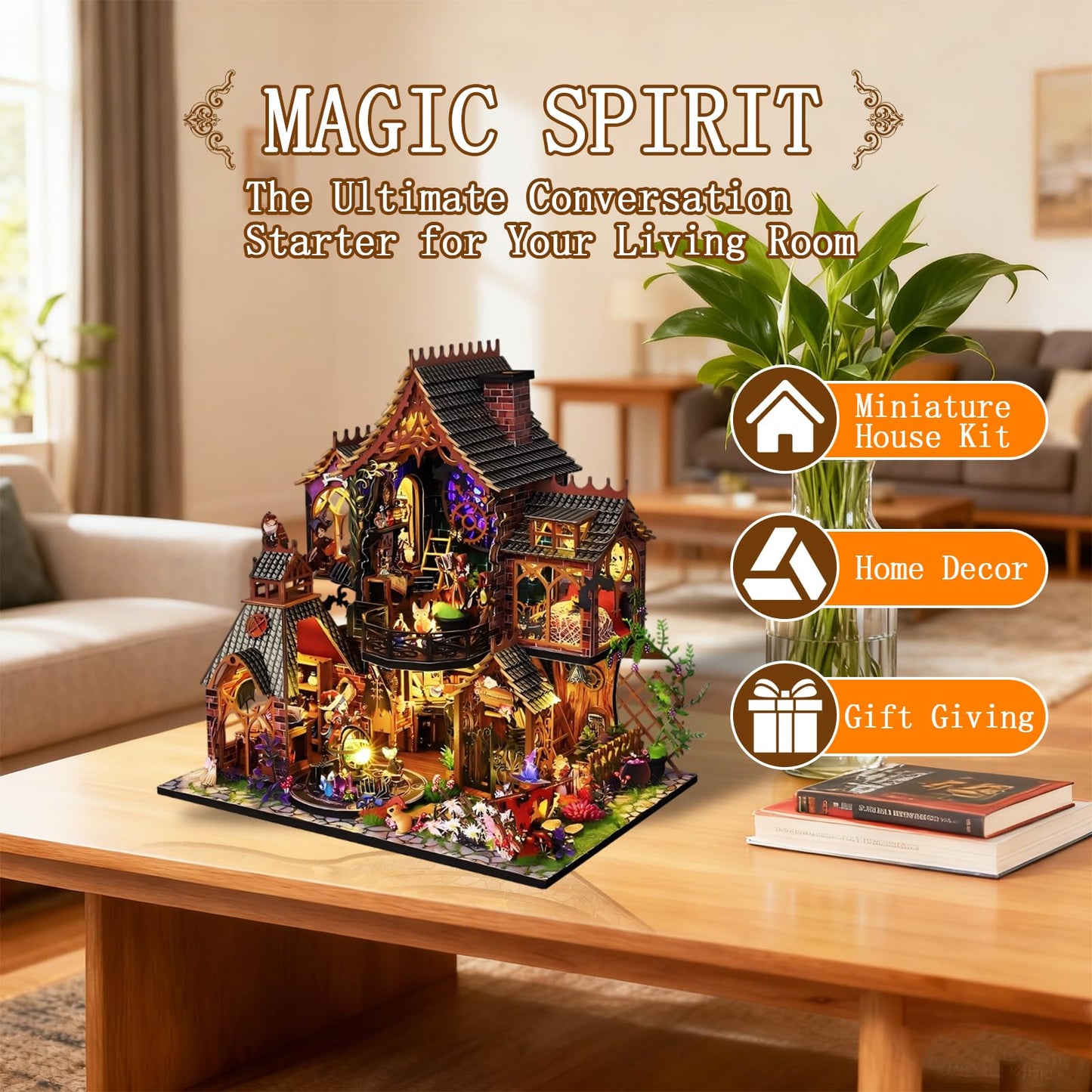 OZJAY Miniature House Kit – DIY Dollhouse with Furniture for Adults & Teens