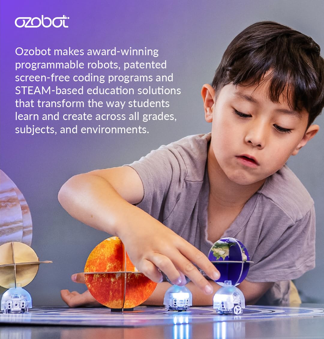 Ozobot Evo Entry Kit: Interactive STEM Coding Robot for Kids 5+ with Screen-Free Color Codes
