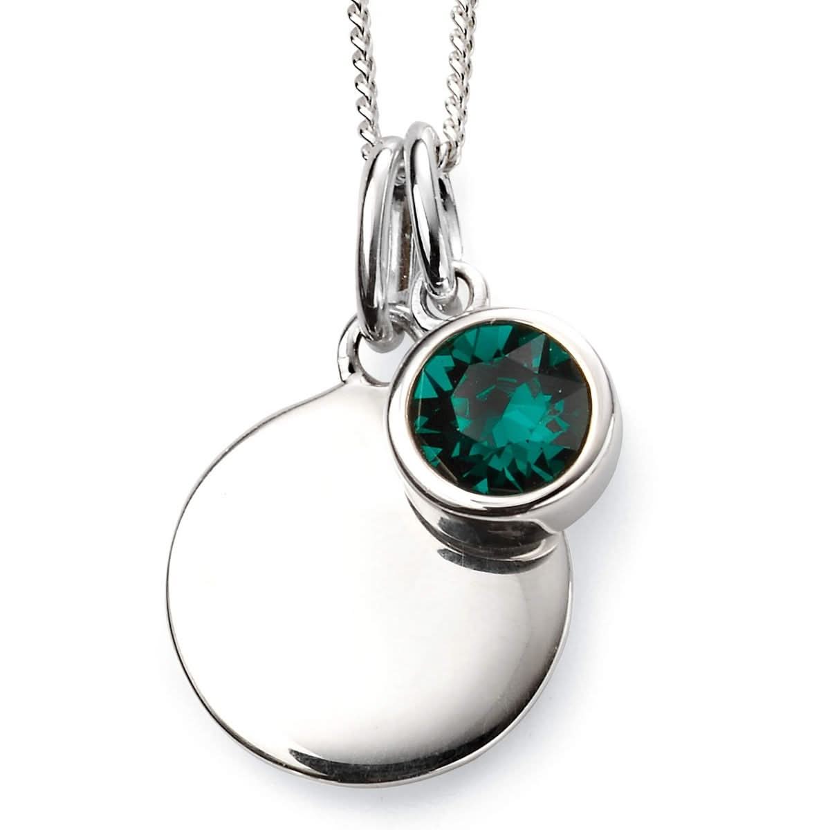 Beginnings Sterling Silver May Birth Stone Pendant P4594